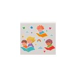 Sticker enfant ludique livres volants et enfants