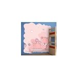 Sticker enfant ours en peluche rose