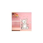 Sticker enfant ours en peluche sous nuit �toil�e