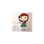 Sticker enfant poup�e rousse