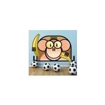 Sticker enfant singe mangeant des bananes