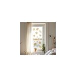 Sticker fentre fleurs et plantes tropicales