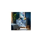 Sticker fleur coquelicot bleu