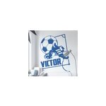 Sticker foot ballon et crampons prnom personnalis