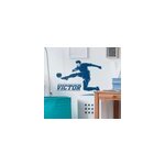 Sticker foot joueur de football prnom personnalis