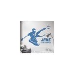 Sticker mural foot tir de joueur avec pr�nom personnalis�