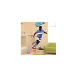Sticker footballeur silhouette couleur