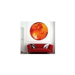 Sticker globe terrestre rouge