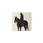Sticker homme sur un cheval