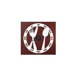 Sticker horloge couteau fourchette