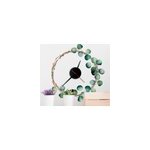 Sticker horloge mural dessin eucalyptus