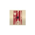 Sticker horloge set couverts