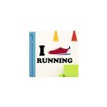Sticker i love running avec une chaussure