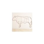 Sticker illustration parties boeuf