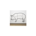 Sticker illustration parties cochon