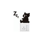 Sticker interrupteur ours endormi style dessin