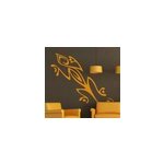 Sticker mural pour salon lzard style tribal