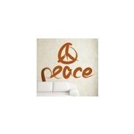 Sticker logo peace and love