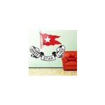 Sticker logo white star line titanic couleur