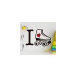Sticker maison j'aime le patinage