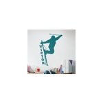 Sticker chambre ado skieur avec pr�nom