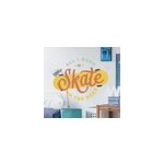 Sticker maison planche de skateboard rtro