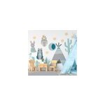 Sticker mural chambre enfant tipi et animaux indiens Sticker mural chambre enfant tipi et animaux indiens