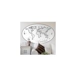Sticker maison wanderlust carte du monde