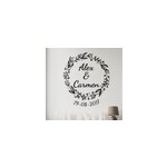 Sticker mariage couronne avec date et pr�noms
