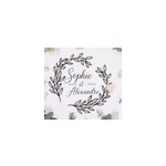 Sticker mariage personnalis feuilles laurier