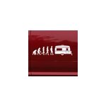 Stickers camping car �volution humanit� caravane