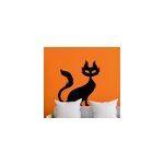 Sticker mura lchat noir