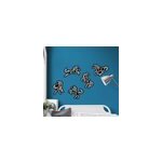 Sticker mural animal 5 chevaux noirs