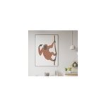 Sticker mural animal jungle singe suspendu