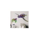 Sticker mural animaux tortues abstraites color�es