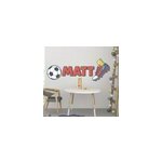 Sticker mural ballon et chaussures de foot personnalis