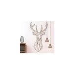 Sticker mural salon moderne cerf style origami