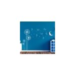 Sticker mural chambre papillons et pissenlits