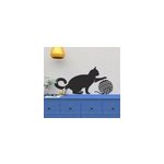 Sticker mural chat pelote de laine