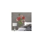 Sticker mural fleur bouquet de coquelicots rouges en fleurs Sticker mural fleur bouquet de coquelicots rouges en fleurs