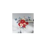 Sticker mural fleur coquelicots aux papillons Sticker mural fleur coquelicots aux papillons