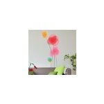 Sticker mural pour salon floral coquelicots couleurs Sticker mural pour salon floral coquelicots couleurs