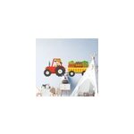 Sticker mural jouet petit fermier mont� sur un tracteur