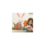 Sticker mural lapin de pâques, tenue, oeuf coloré Sticker mural lapin de pâques, tenue, oeuf coloré