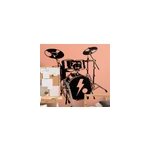 Sticker mural personalis batterie sur fond blanc