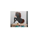 Sticker mural personalis� petit cheval noir