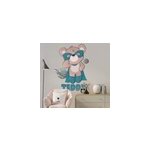 Sticker mural pr�nom personnalis� nounours h�ros
