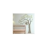 Sticker arbre mural avec singe