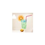 Sticker mural verre avec des fruits et une orange Sticker mural verre avec des fruits et une orange