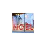 Sticker no�l vitrine texte d�cor�